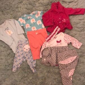 Lot of 0-3mo girl EUC 8 pieces